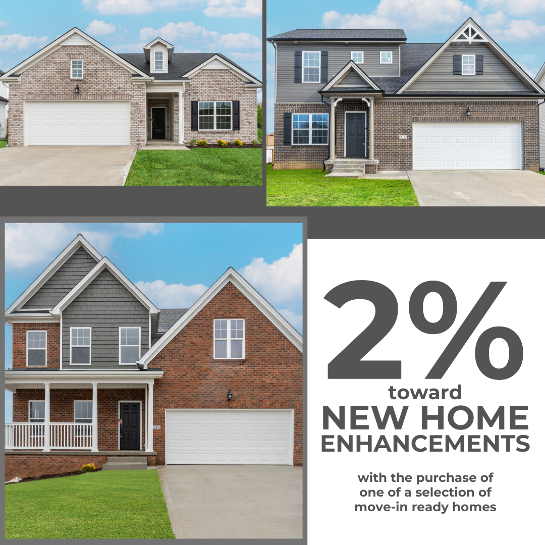 2% Toward New Home Enhancements