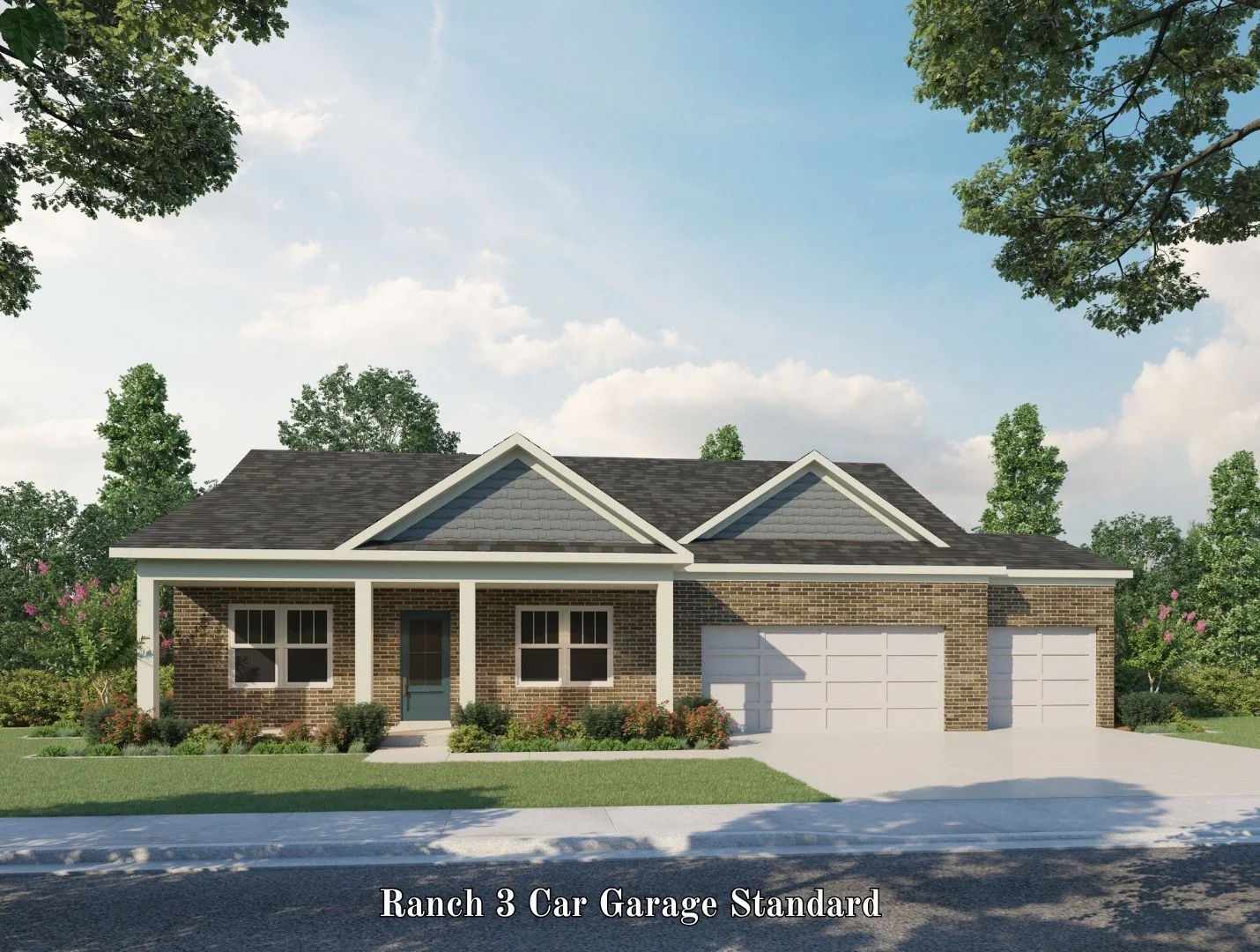 Ranch  B - 3 Car Garage
