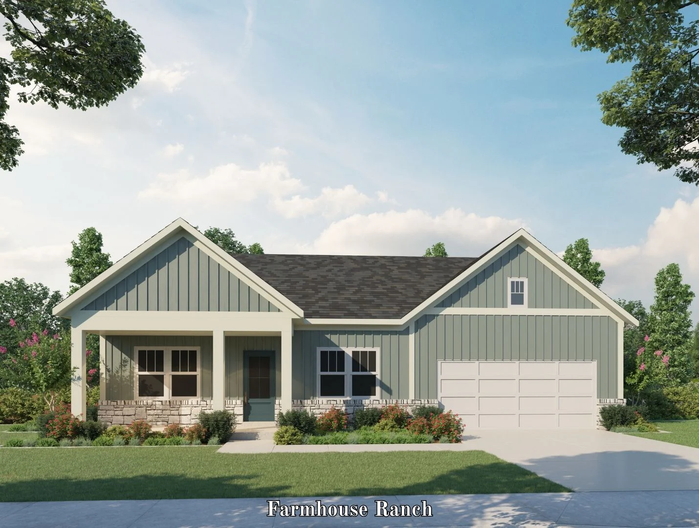 Farmhouse Ranch - 2 Car Garage