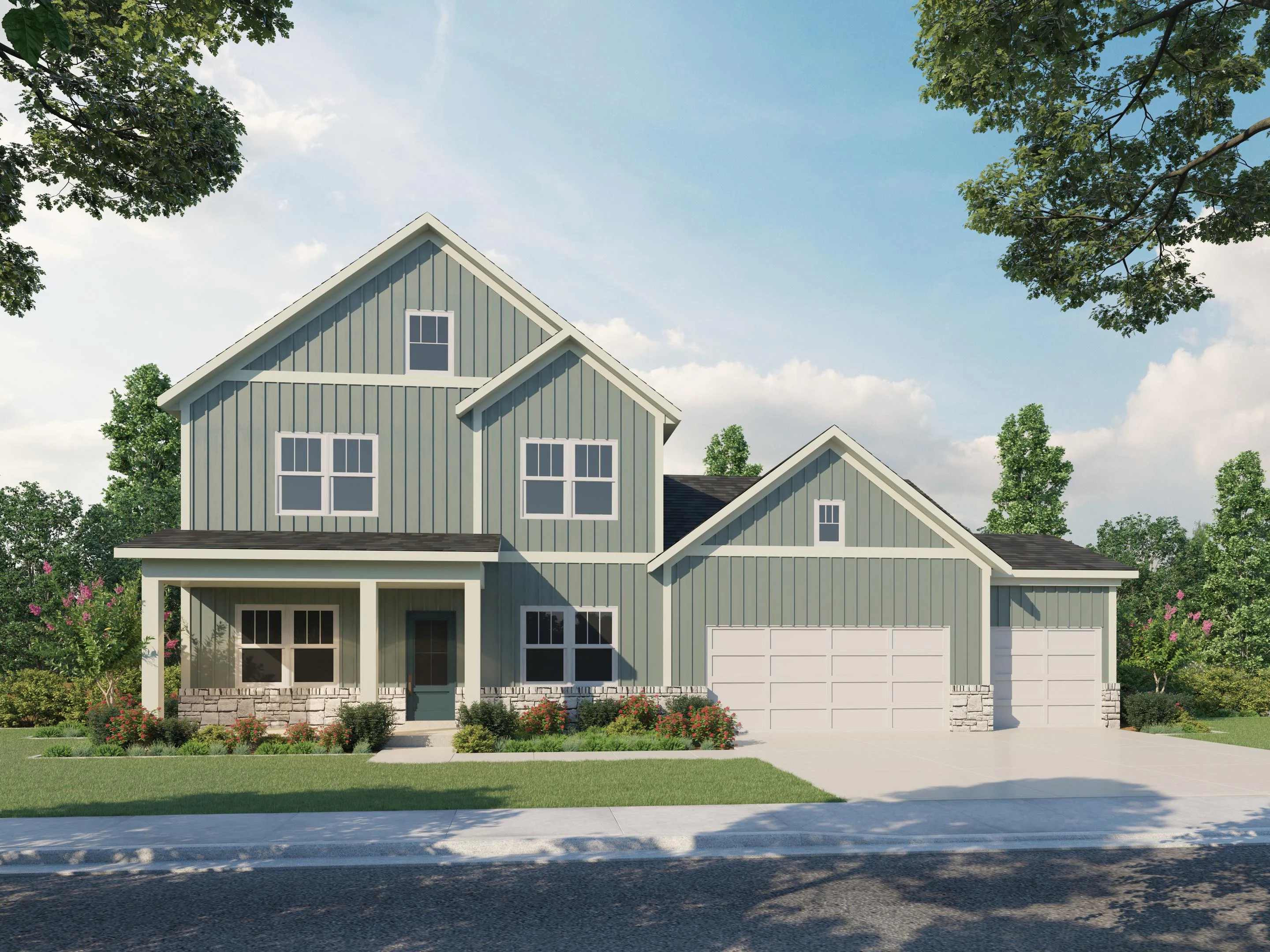 Farmhouse- 3 Car Garage