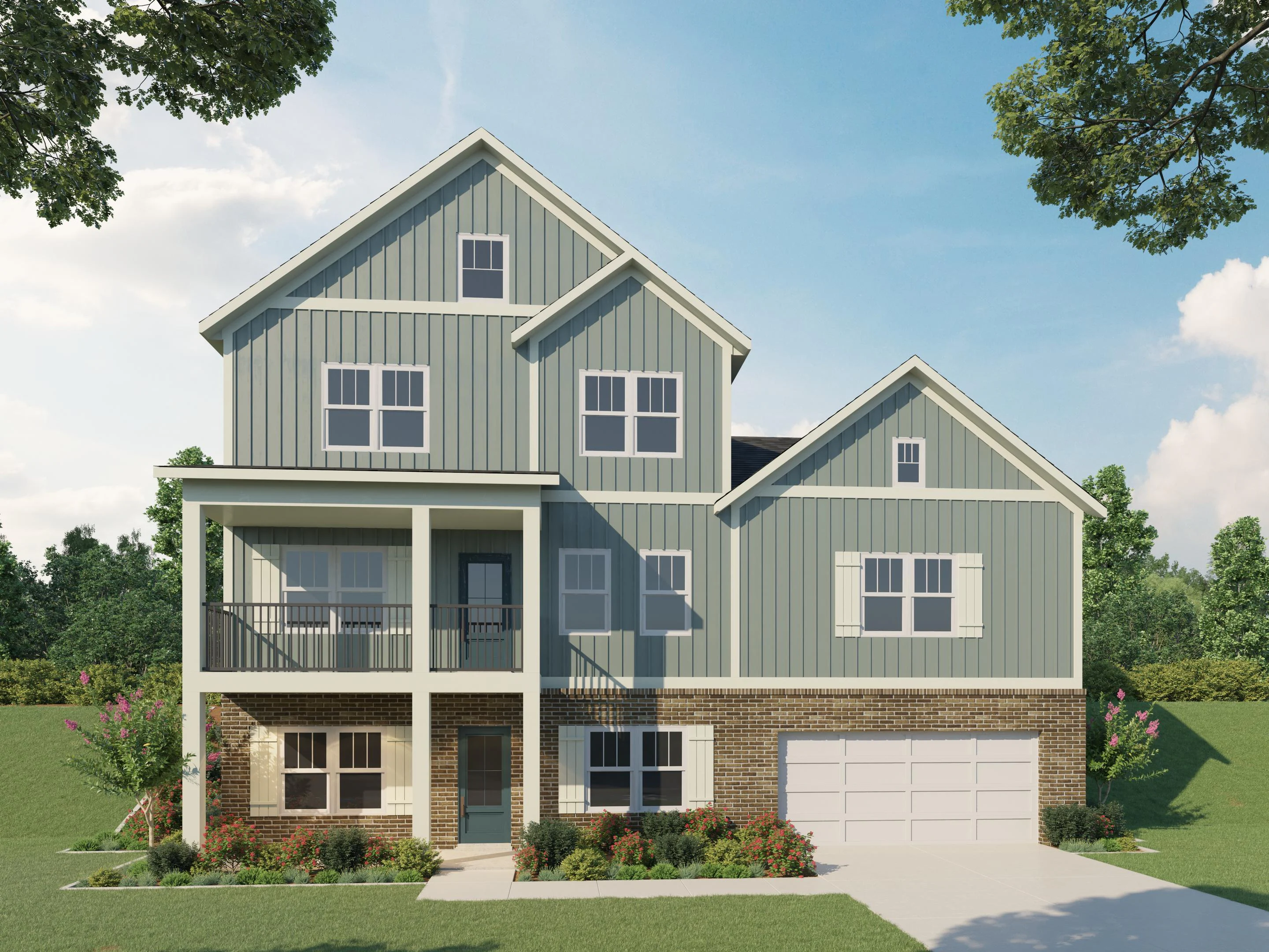 A - w/ Optional Upper Level - 2 Car Garage